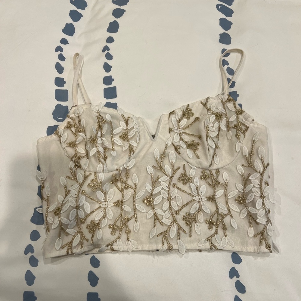 Elegant Floral Embroidered Women's Top